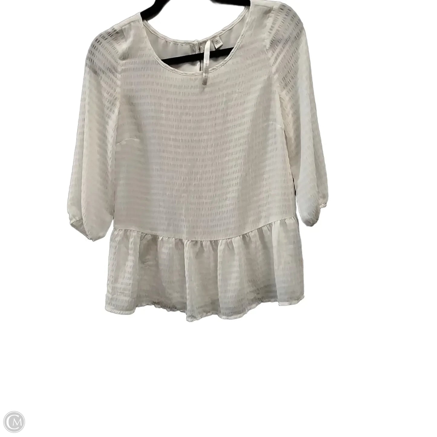 Blouse Long Sleeve By Lc Lauren Conrad In White, Size: Xs