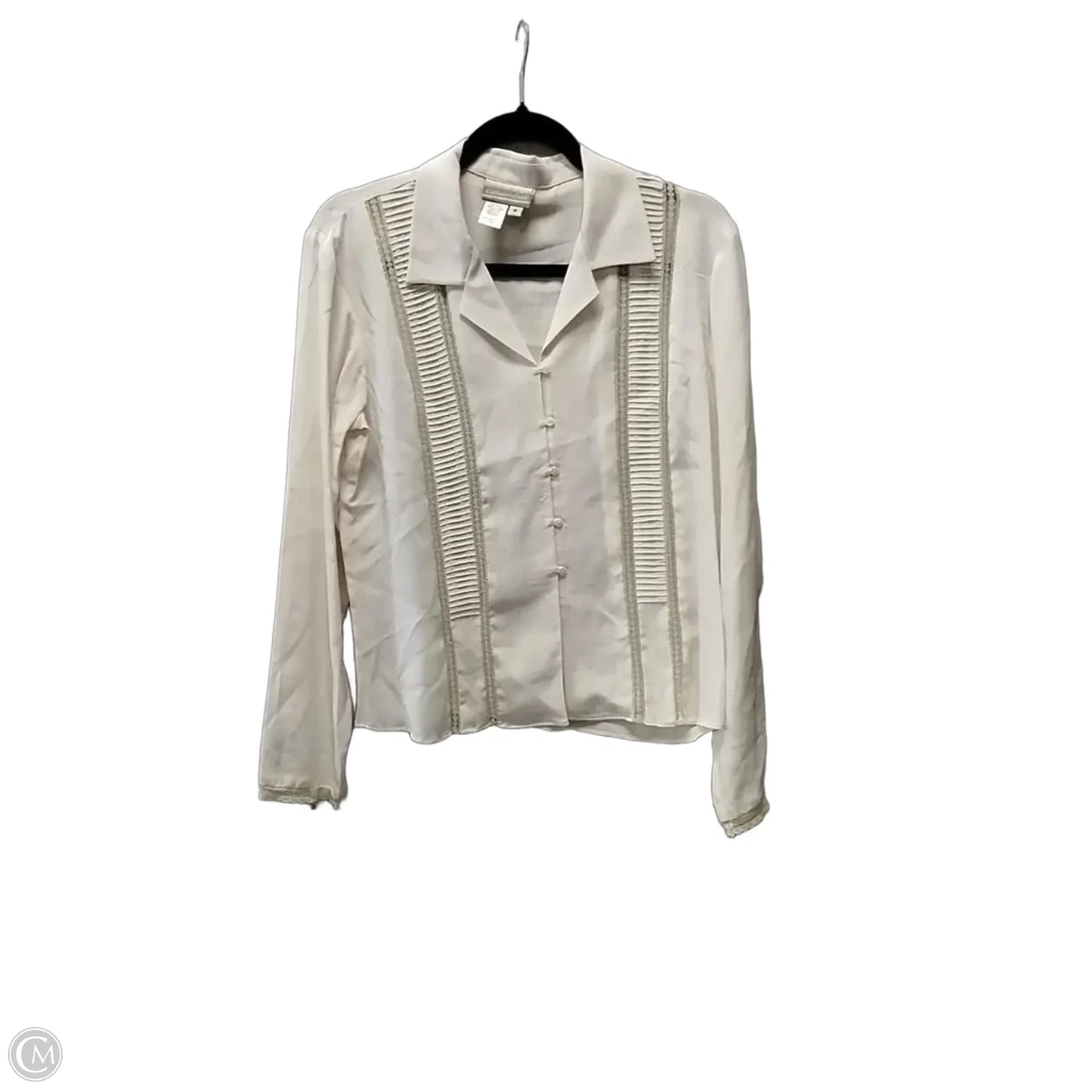 Top Long Sleeve By Coldwater Creek In White, Size: 8