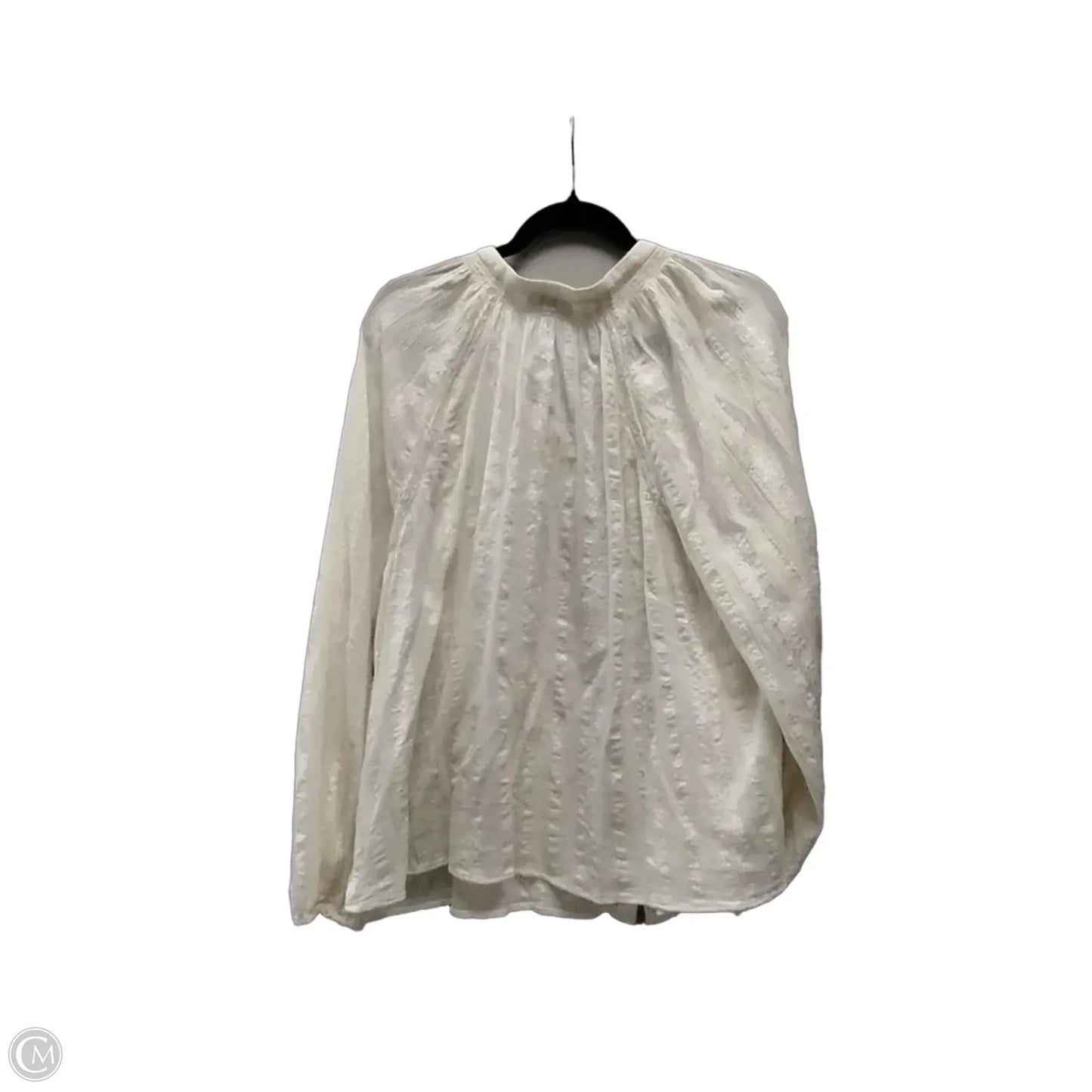 Blouse Long Sleeve By Universal Thread In Ivory, Size: Xxl