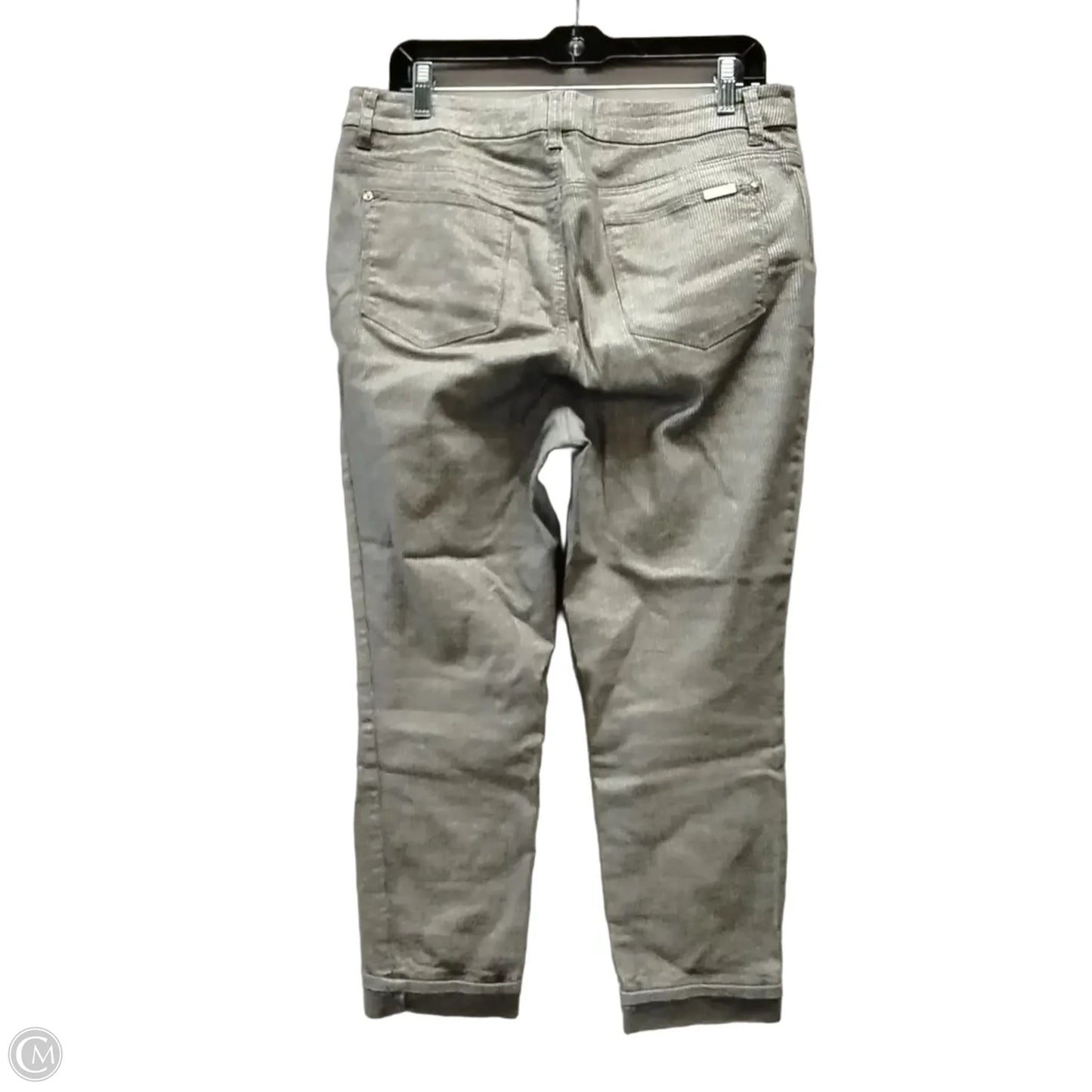 Jeans Cropped By Chicos In Striped Pattern, Size: 10
