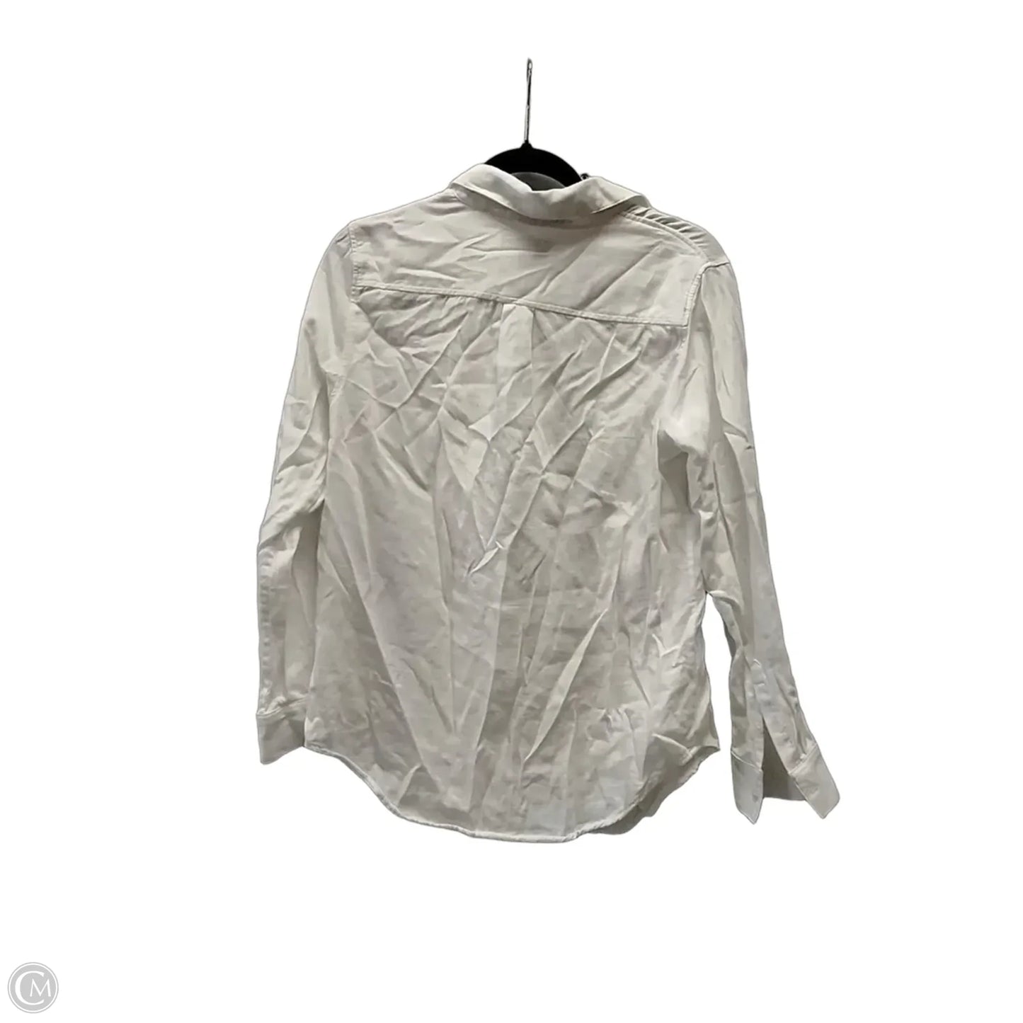 Top Long Sleeve By Banana Republic In White, Size: S