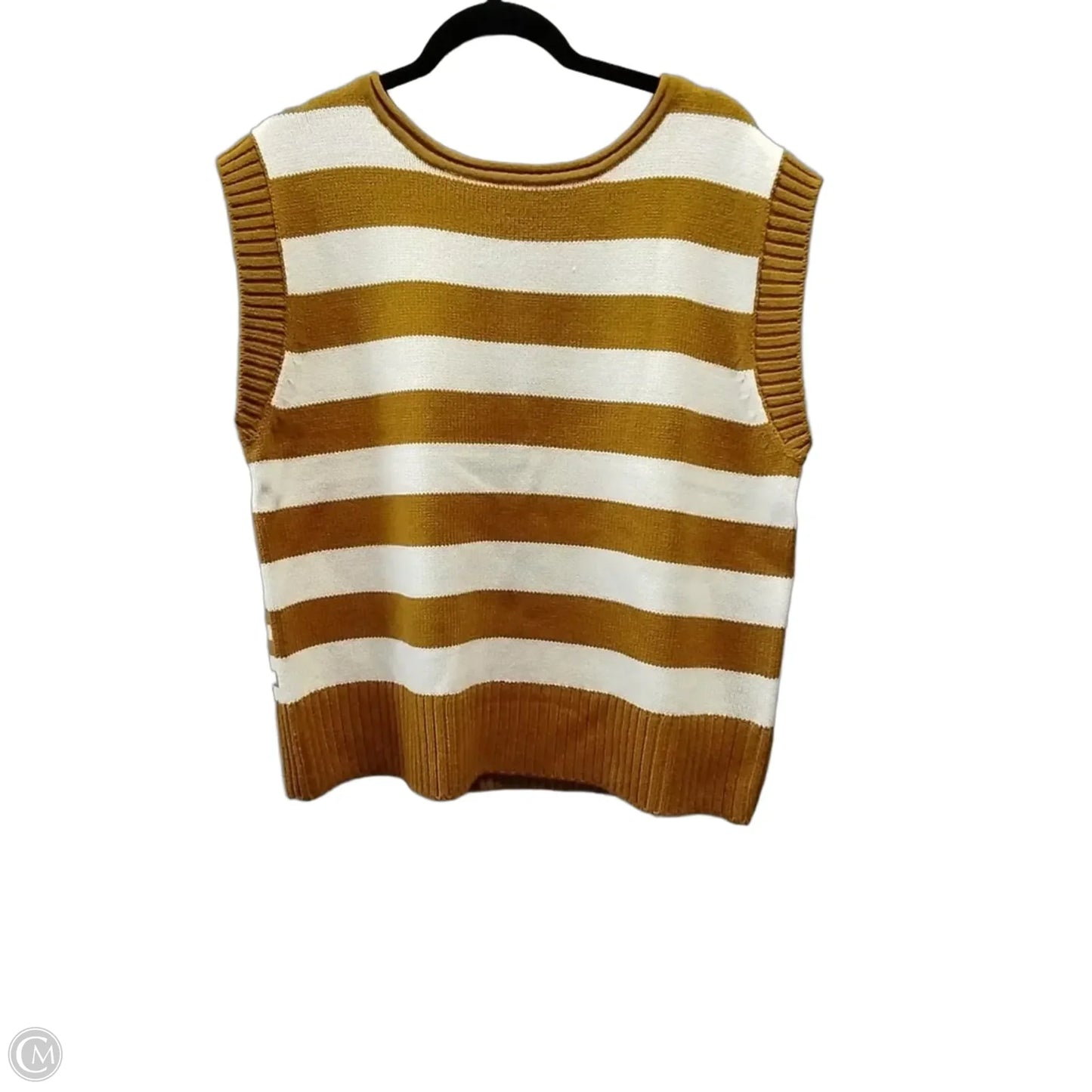 Vest Sweater By Adyson Parker In Striped Pattern, Size: L
