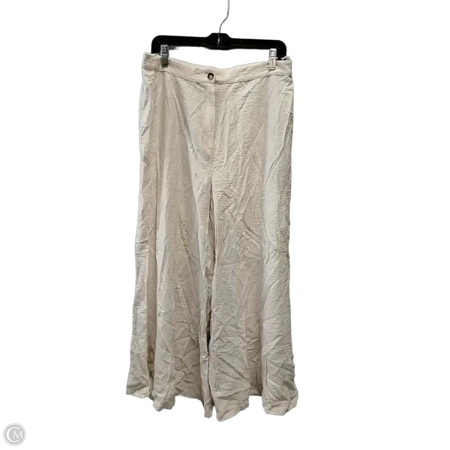 Pants Wide Leg By Vince Camuto In Beige, Size: L