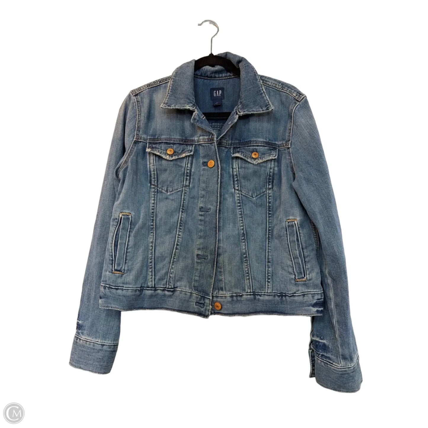 Jacket Denim By Gap In Blue Denim, Size: L