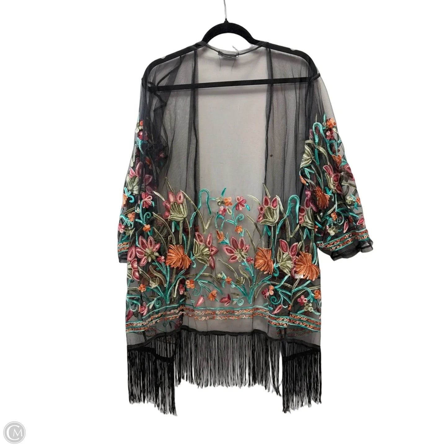 Shawl By Clothes Mentor In Floral Print, Size: L