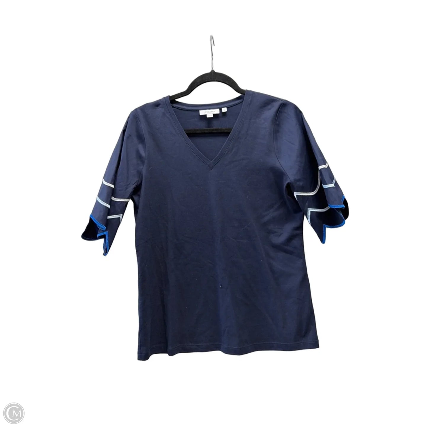 Top Short Sleeve By Chicos In Blue, Size: 0