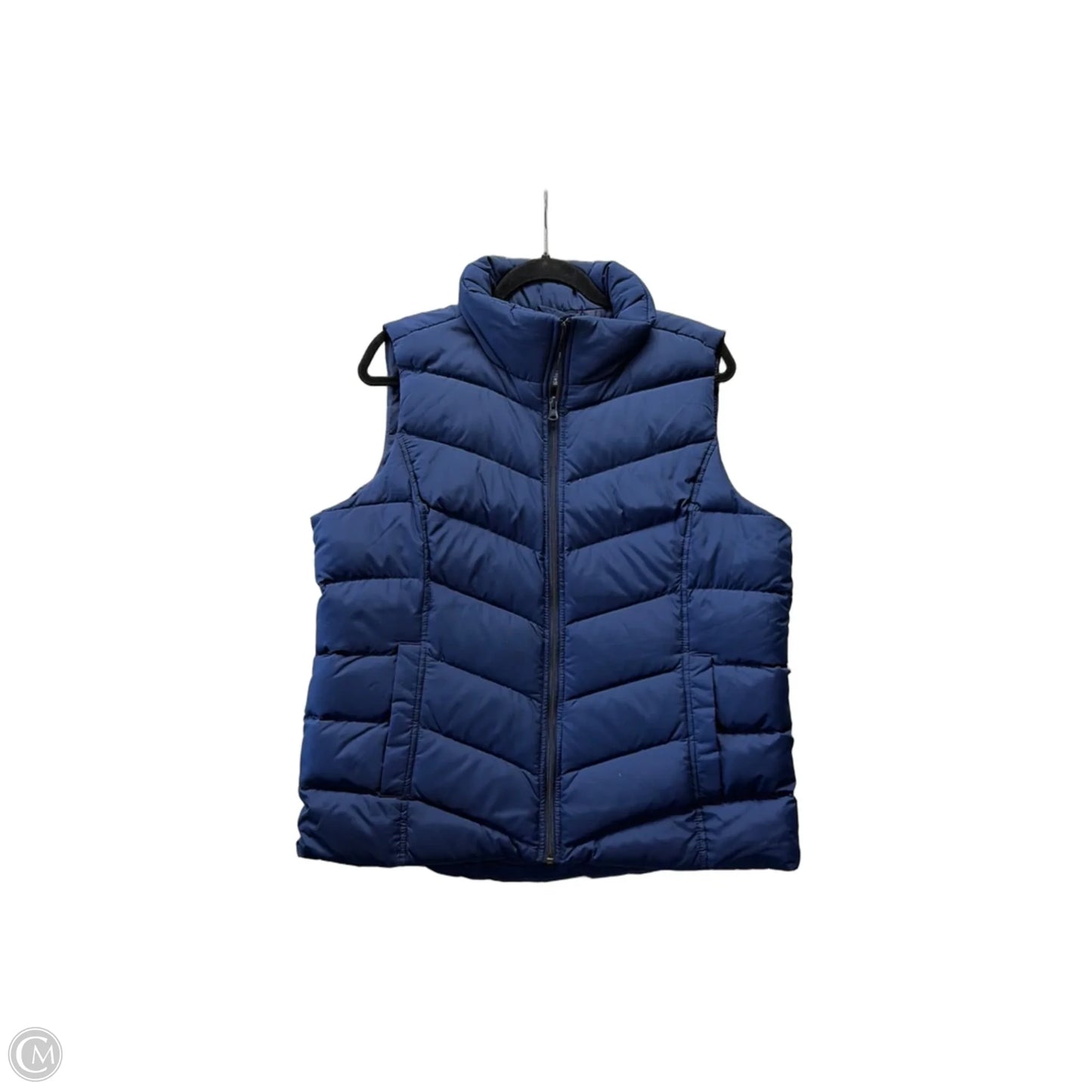 Vest Puffer & Quilted By Lands End In Blue, Size: L