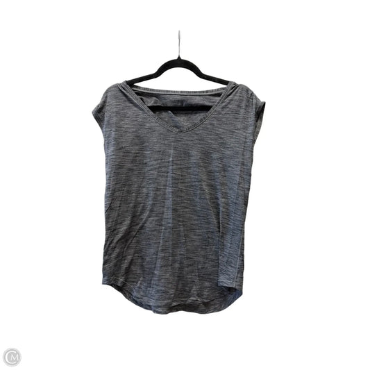 Athletic Top Short Sleeve By Lululemon In Grey, Size: 6