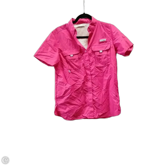 Athletic Top Short Sleeve By Columbia In Pink, Size: S
