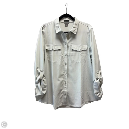 Top Long Sleeve By Eddie Bauer In Green, Size: L