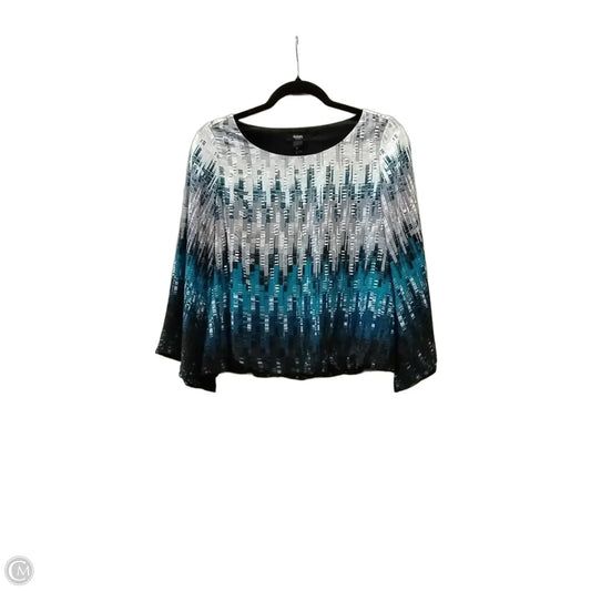 Blouse Long Sleeve By Alfani In Blue, Size: 4p