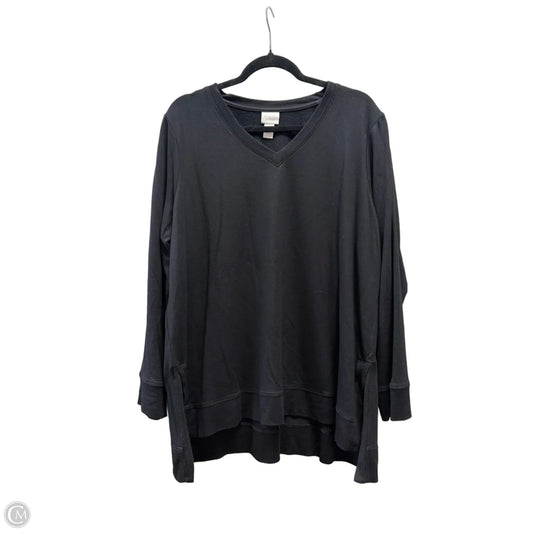 Top Long Sleeve Basic By Chicos In Black, Size: Xl