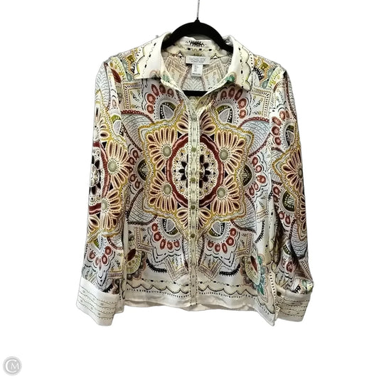 Blouse Long Sleeve By Rachel Zoe In Paisley Print, Size: S