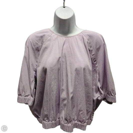 Top Short Sleeve By Open Edit In Purple, Size: 2x