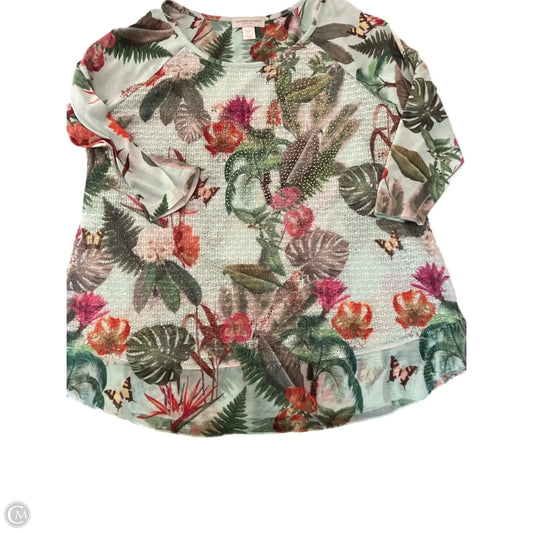 Top 3/4 Sleeve By Christopher And Banks In Green, Size: Xl