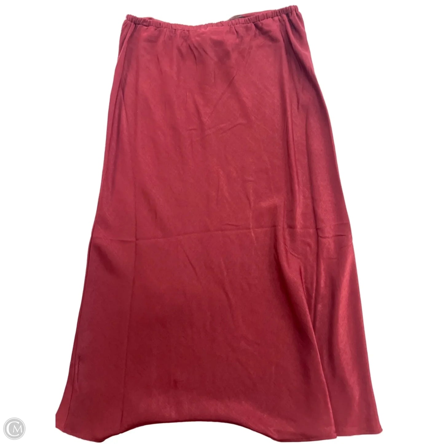 Skirt Midi By Time And Tru In Red, Size: S
