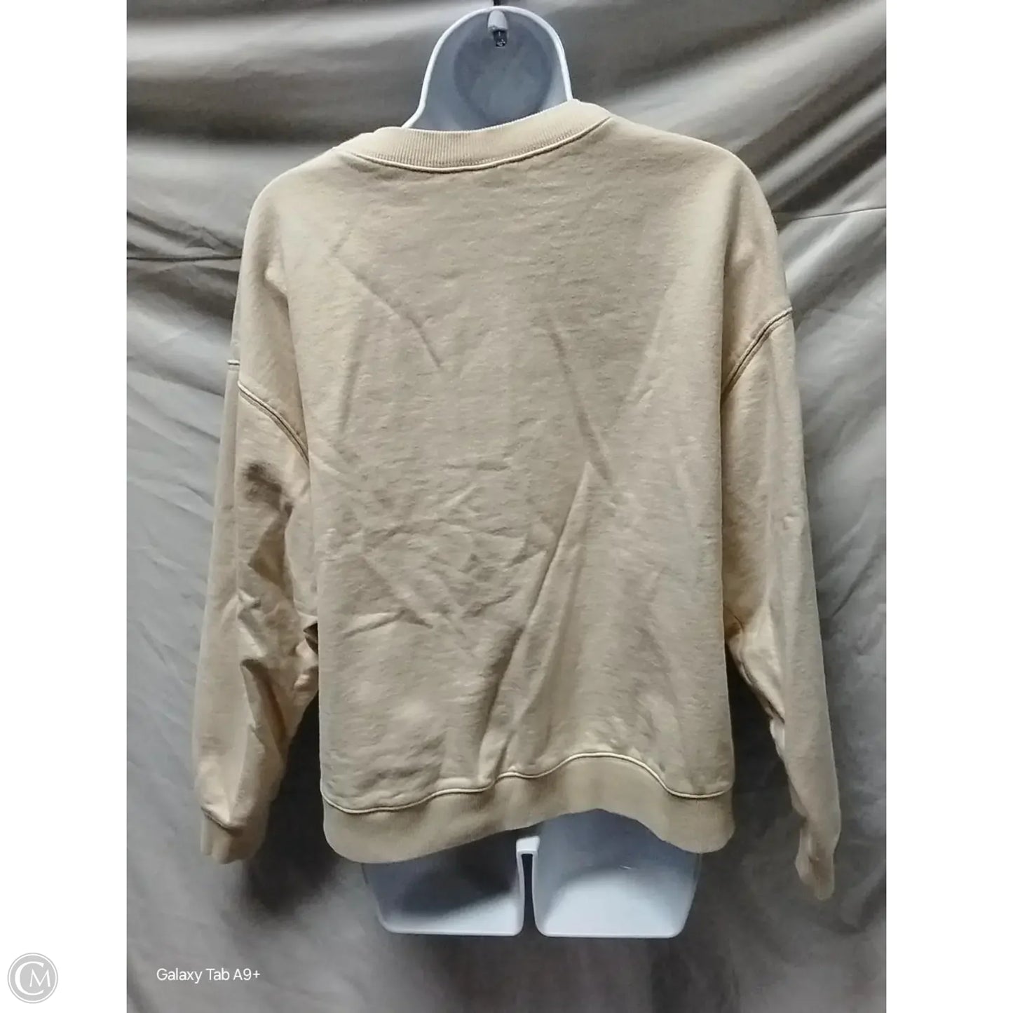 Sweatshirt Collar By H&m In Beige, Size: M