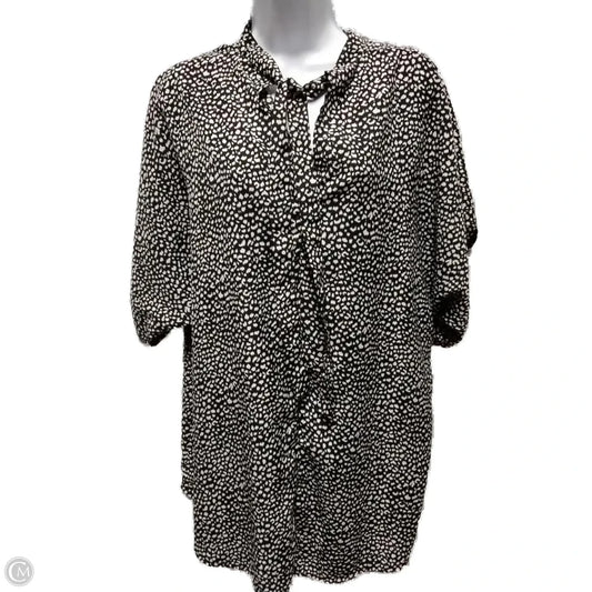 Blouse Long Sleeve By Clothes Mentor In Animal Print, Size: Xxl