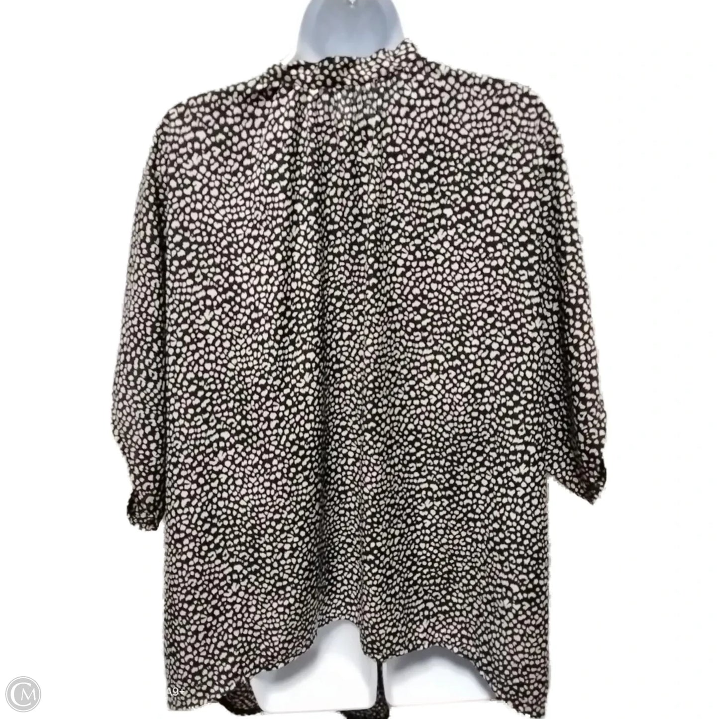 Blouse Long Sleeve By Clothes Mentor In Animal Print, Size: Xxl