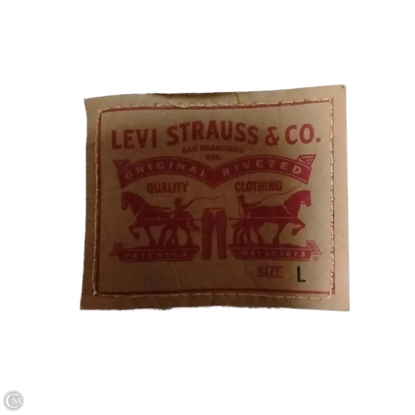 Jacket Denim By Levis In Cream, Size: L