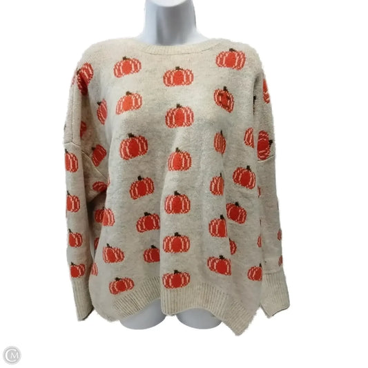 Sweater By Vince Camuto In Tan, Size: L