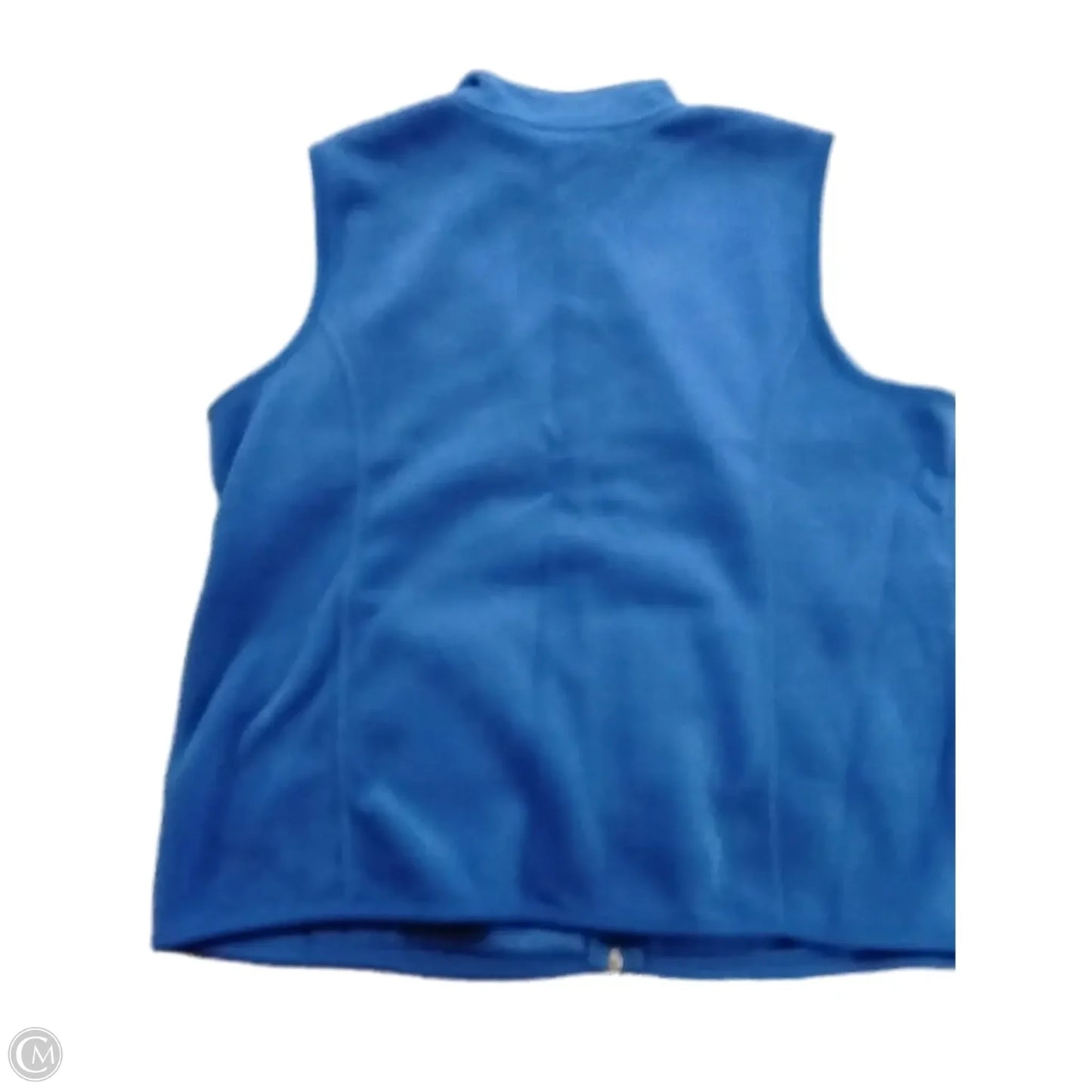 Vest Fleece By Karen Scott In Blue, Size: Xl