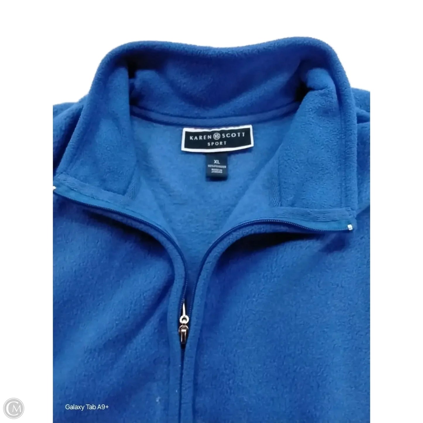 Vest Fleece By Karen Scott In Blue, Size: Xl