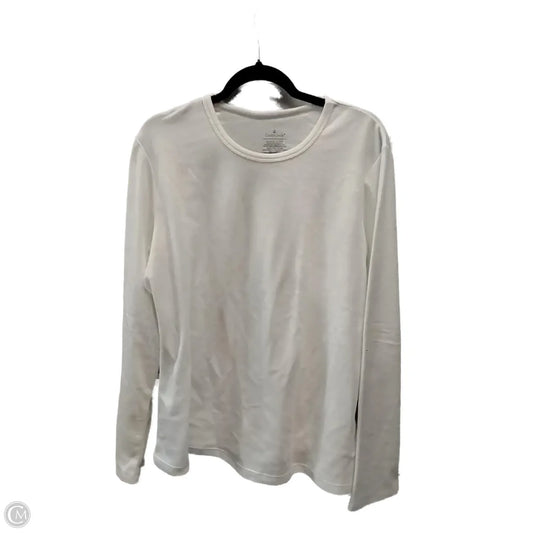 Top Long Sleeve By Cuddl Duds In White, Size: 2x