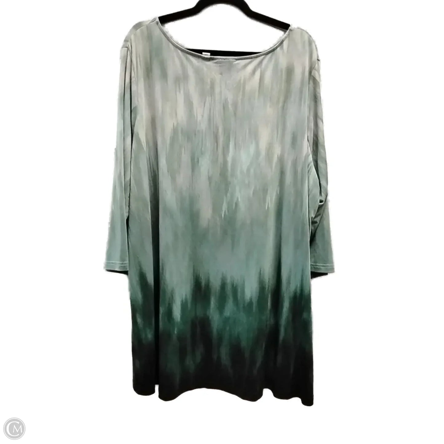 Top Long Sleeve By Linea By Louis Dellolio In Green, Size: 3x