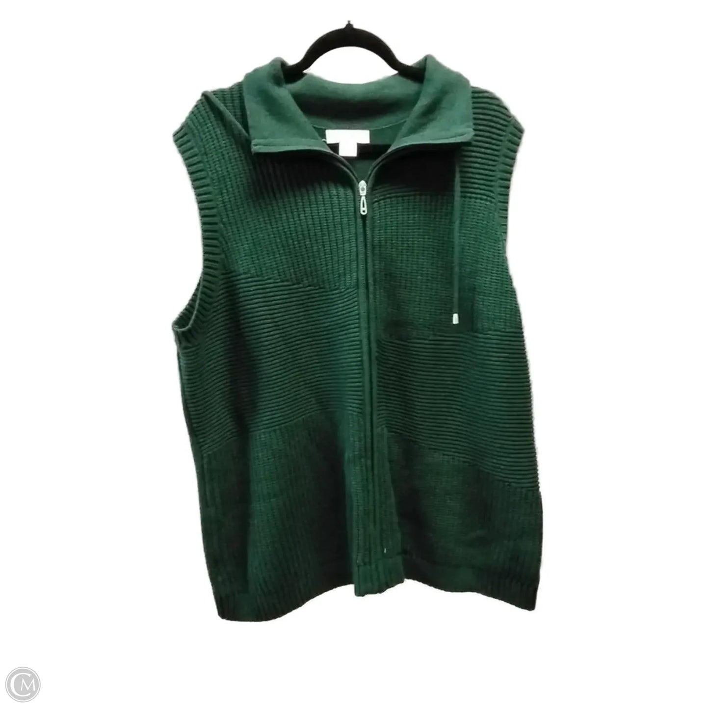 Vest Sweater By Cj Banks In Green, Size: 2x