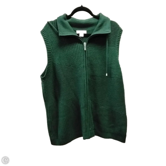 Vest Sweater By Cj Banks In Green, Size: 2x