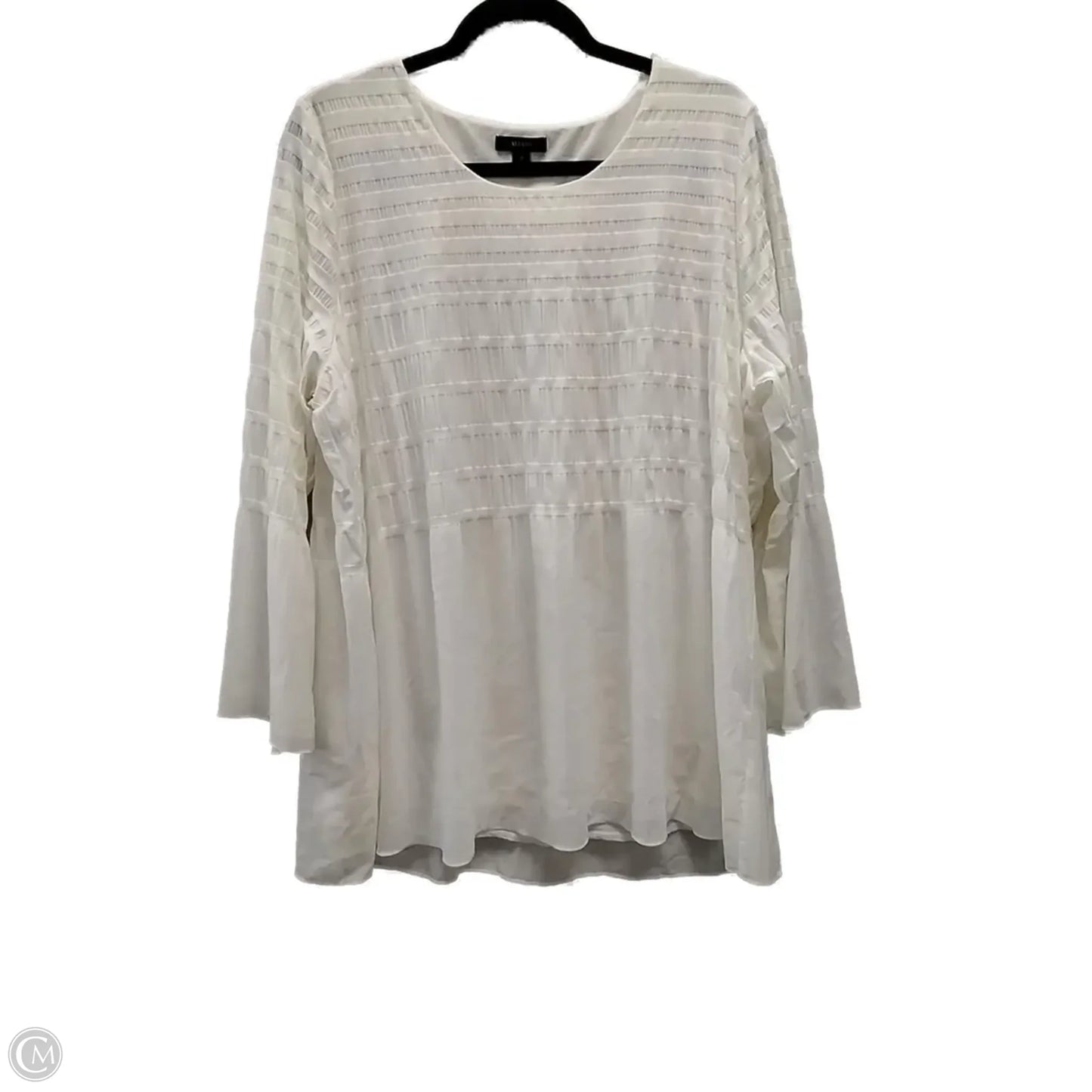 Top Long Sleeve By Alfani In Cream, Size: 2x