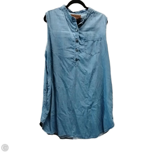Dress Casual Midi By Lucky & Blessed In Blue Denim, Size: Xl
