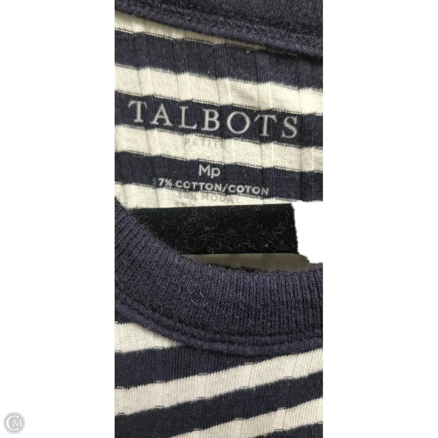 Top Long Sleeve By Talbots In Striped Pattern, Size: Mp