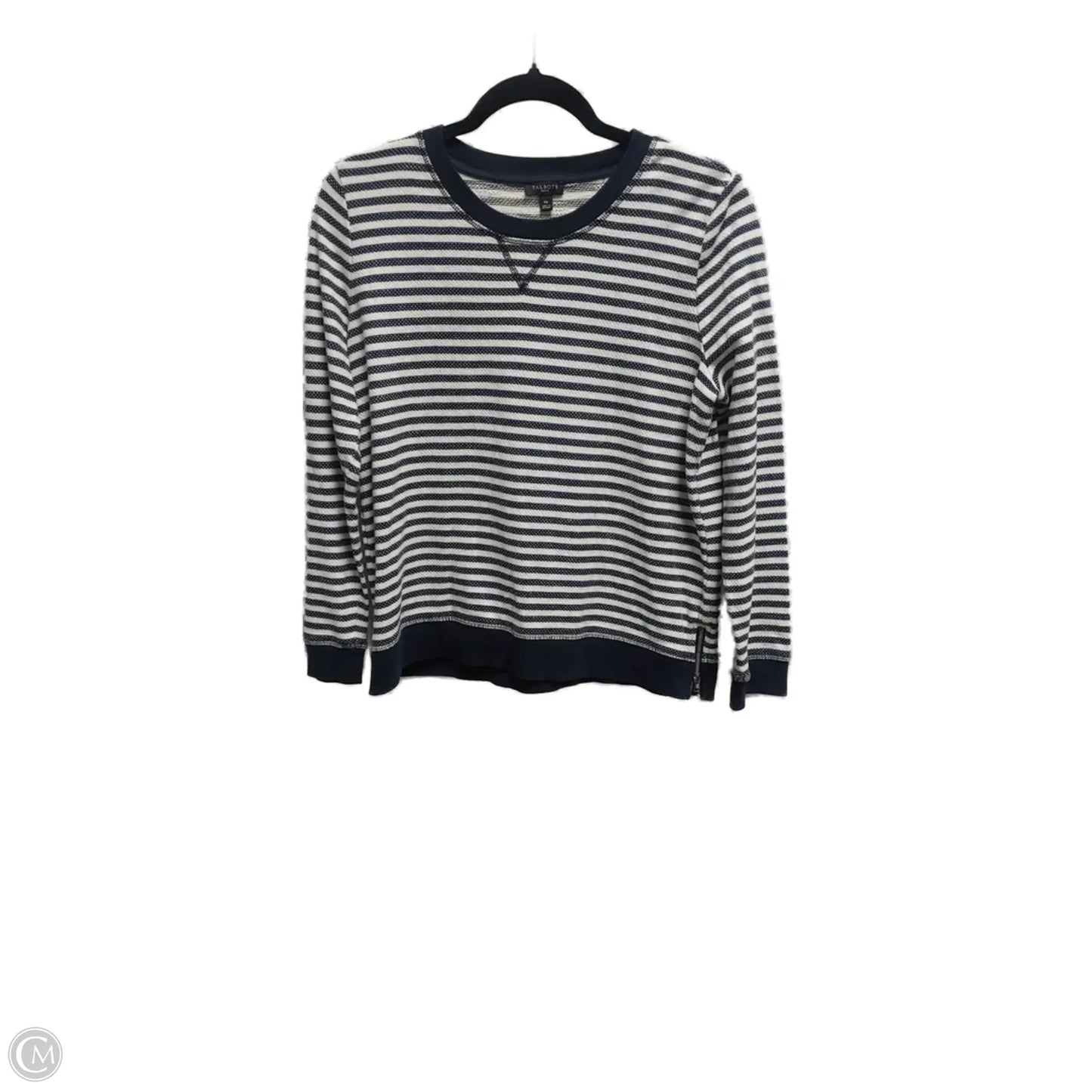 Sweatshirt Crewneck By Talbots In Striped Pattern, Size: Mp