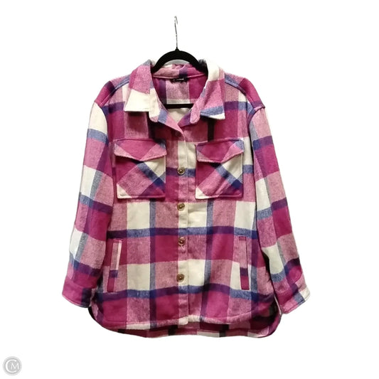 Jacket Other By Members Mark In Plaid Pattern, Size: L