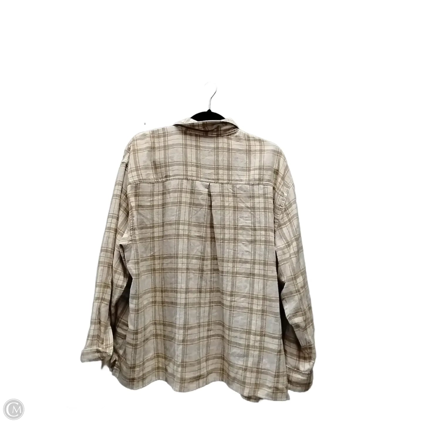 Top Long Sleeve By Old Navy In Plaid Pattern, Size: Xl