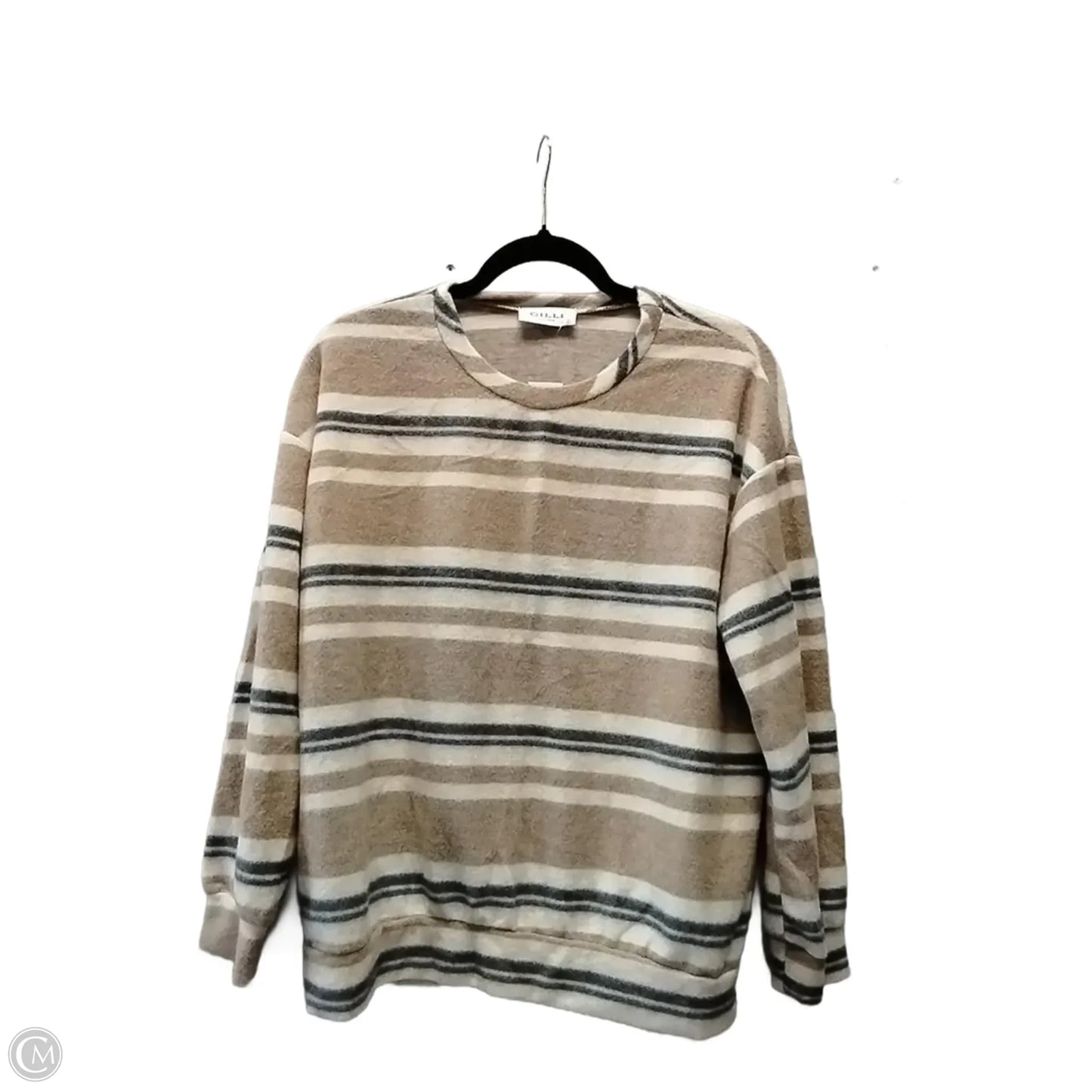 Top Long Sleeve By Gilli In Striped Pattern, Size: S