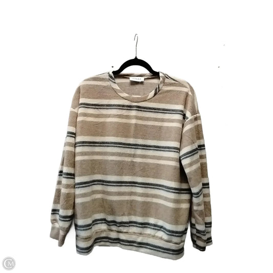 Top Long Sleeve By Gilli In Striped Pattern, Size: S