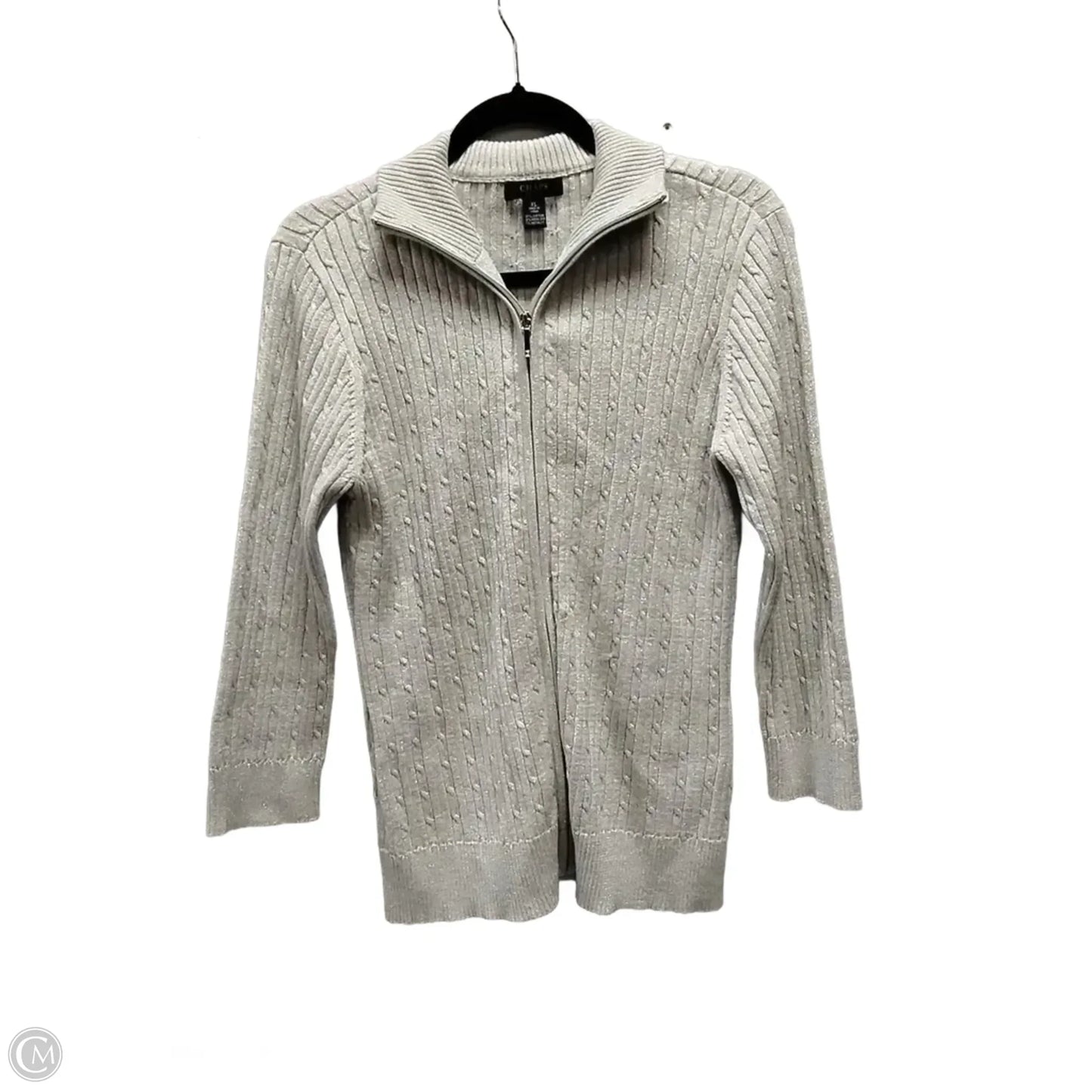 Jacket Shirt By Chaps In Grey, Size: Xl