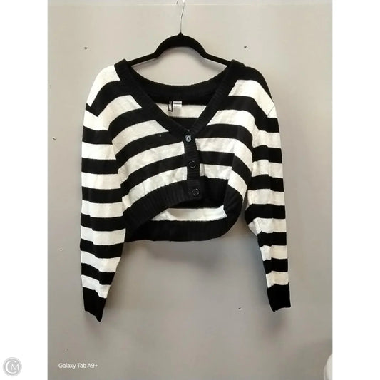 Cardigan By Downeast In Striped Pattern, Size: M