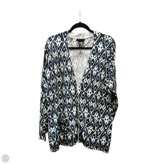 Cardigan By Grace Elements In Blue, Size: Xxl