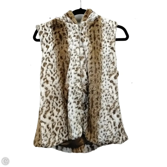 Vest Faux Fur & Sherpa By Sharon Young In Animal Print, Size: S