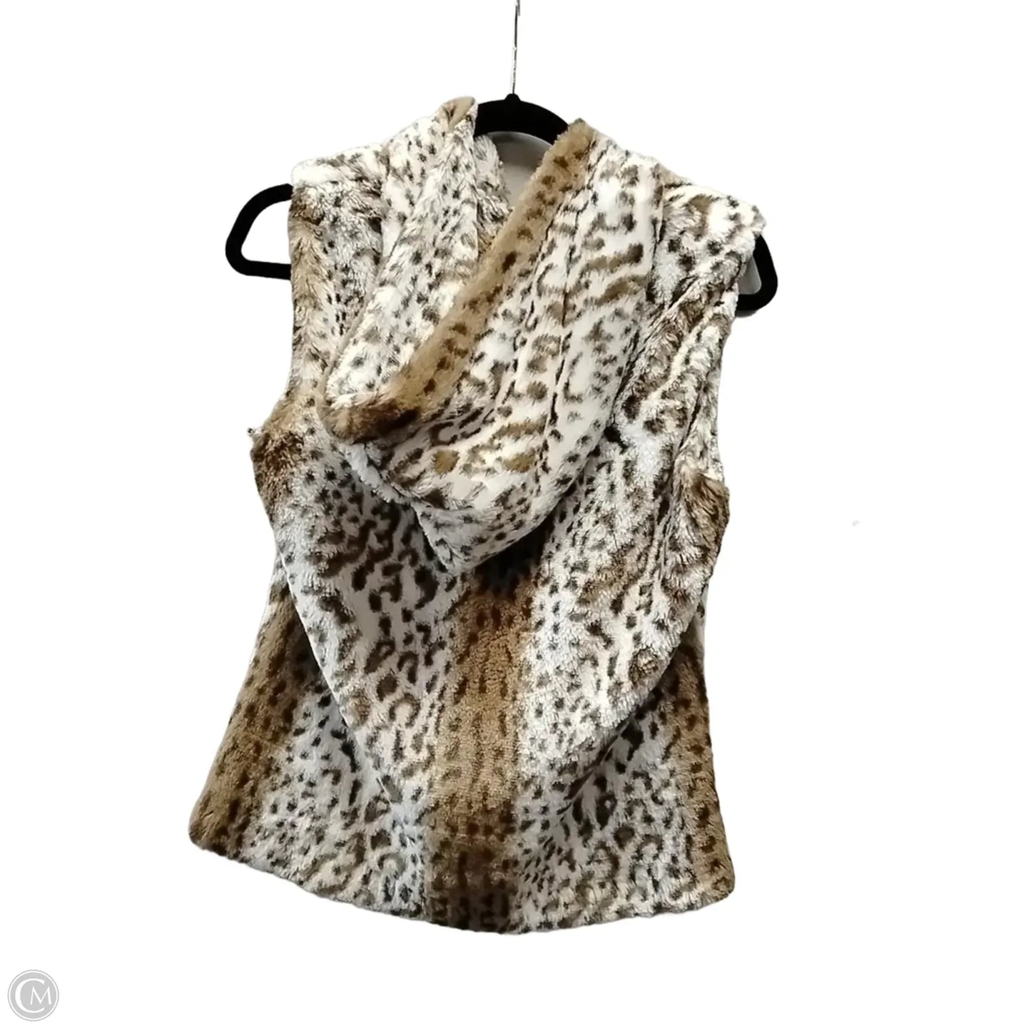 Vest Faux Fur & Sherpa By Sharon Young In Animal Print, Size: S
