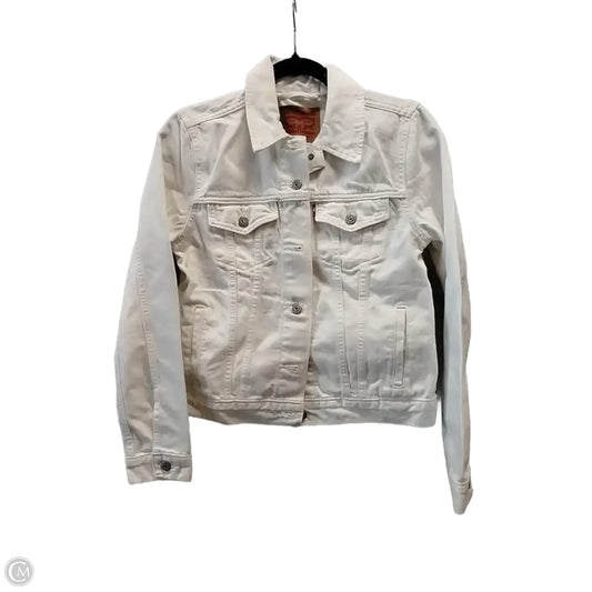 Jacket Denim By Levis In White, Size: S