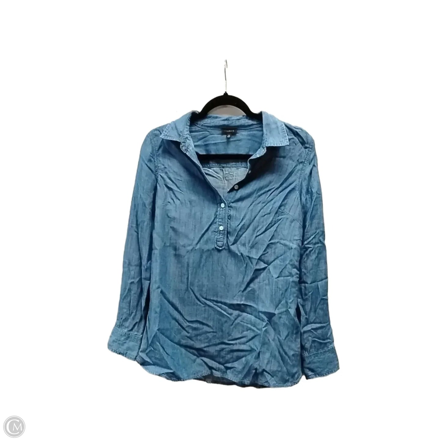 Top Long Sleeve By Talbots In Blue Denim, Size: Xs