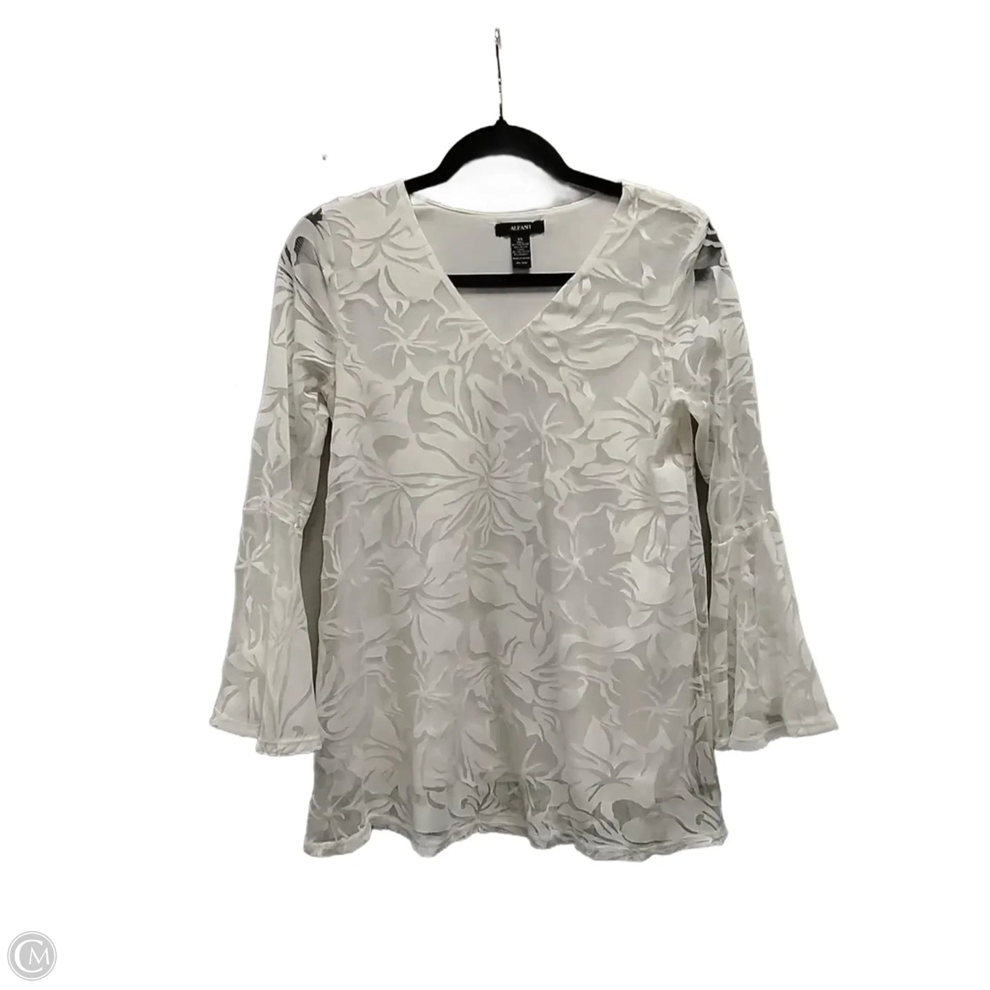 Top Long Sleeve By Alfani In White, Size: Xs