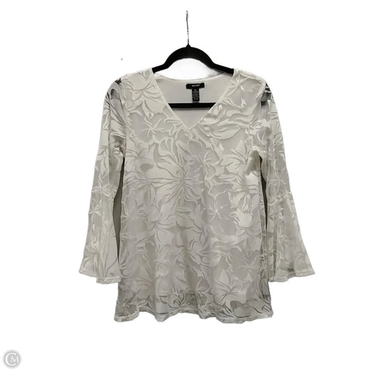 Top Long Sleeve By Alfani In White, Size: Xs