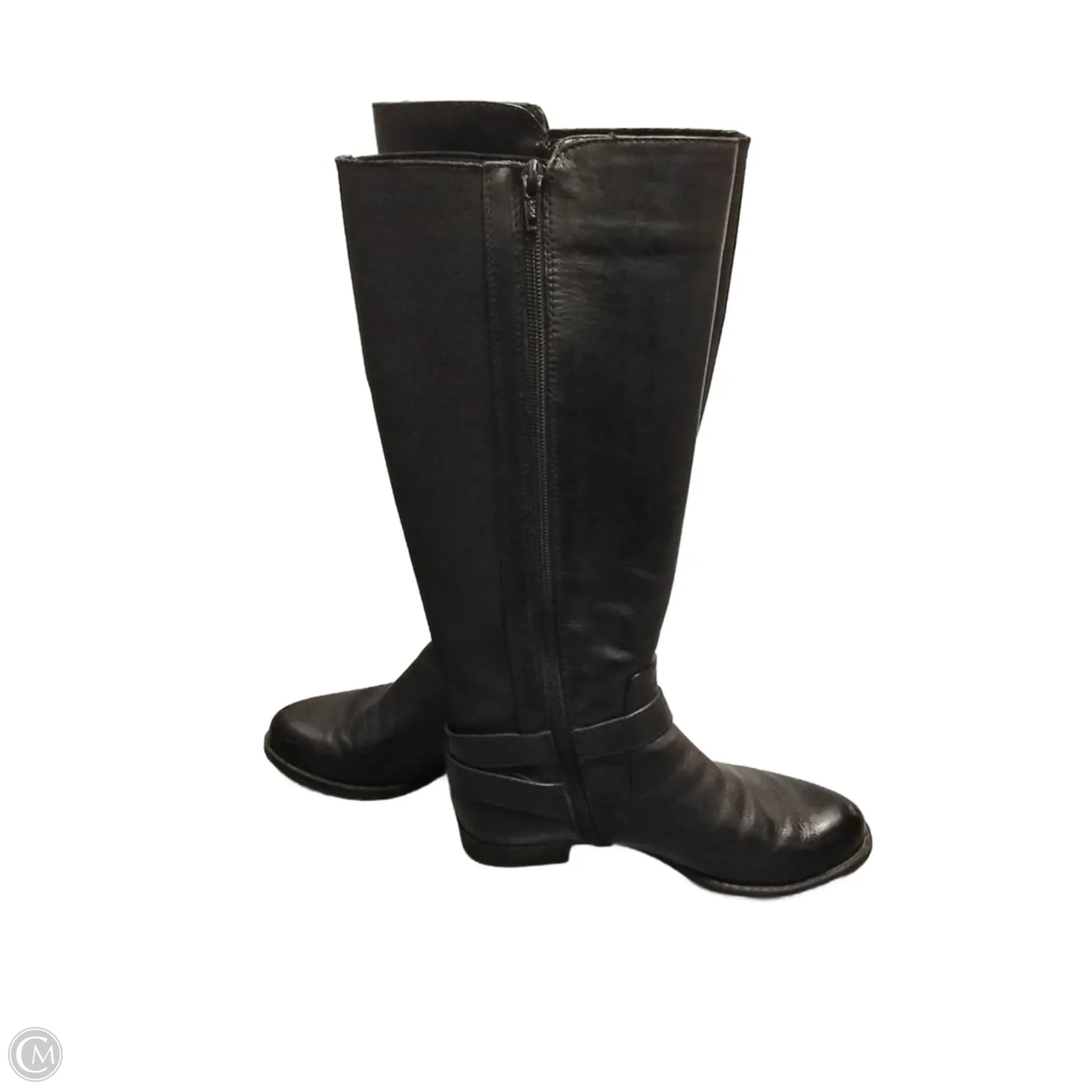 Boots Knee Flats By Isaac Mizrahi Live Qvc In Black, Size: 6