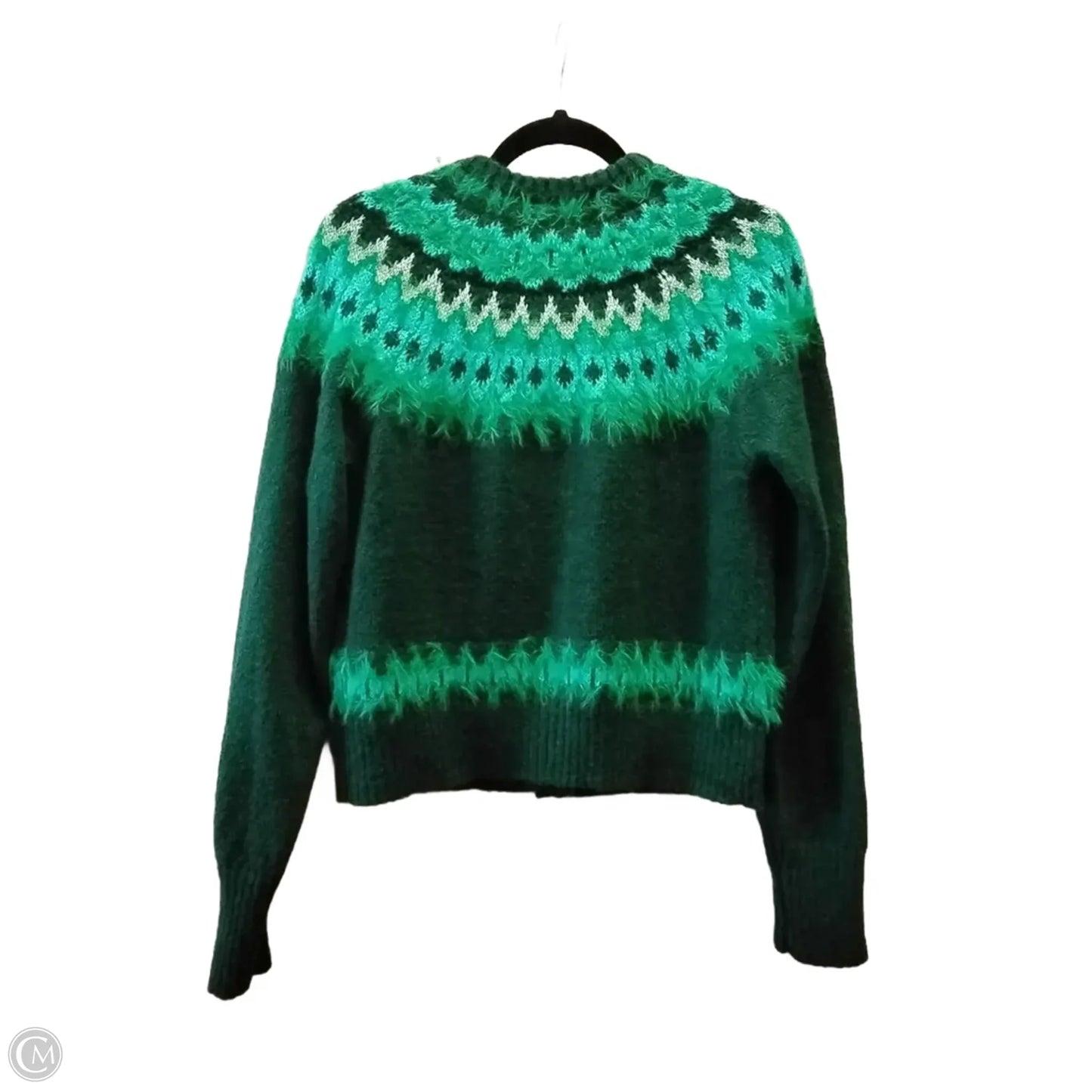 Cardigan By Free Assembly In Green, Size: M